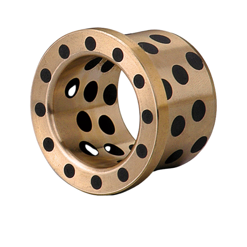 JFB SL2 Graphite Plugged Flanged Bronze Bushing Self-Lubricating CuAl10Fe5Ni5 Bronze Bearing Plate with Graphite Inlay