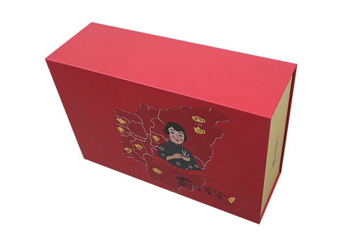 Rigid UV coating Red Packaging Boxes With Matt Lamination