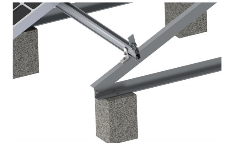 Triangle Frame Adjustable Solar Panel Mounting System For Flat Roof Or Ground