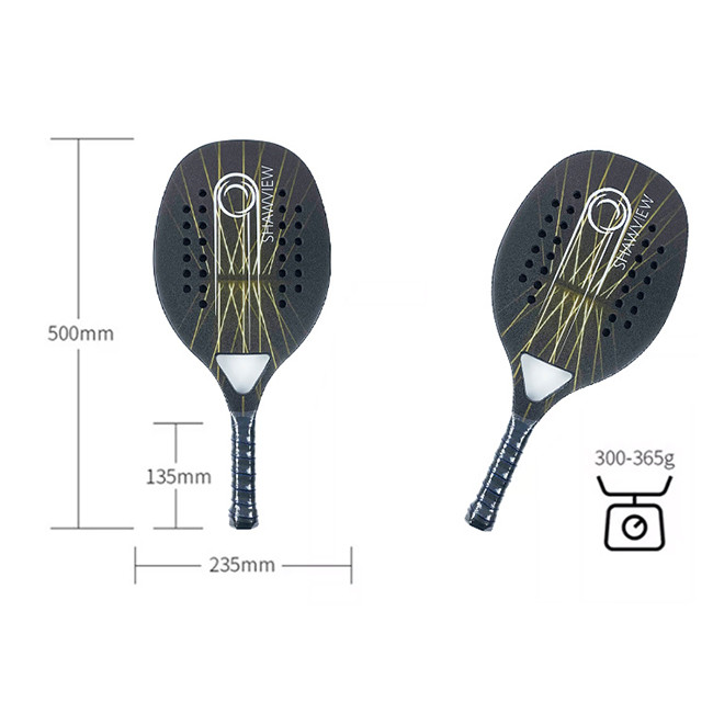 Professional Beach Tennis Racket Carbon Fiber 18K Pala De Padel