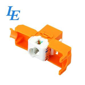 Top Quality Orange Cat5e Cat6 Ethernet Keystone Jack Use For Empty Panel