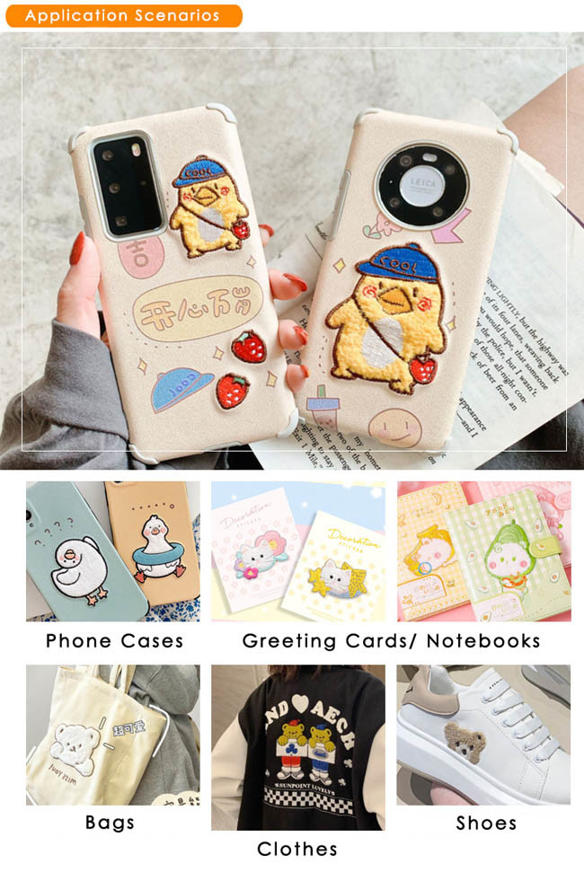 DIY Anime Embroidery Patches Ironing Adhesive Backing For Gifts Bags Hats​