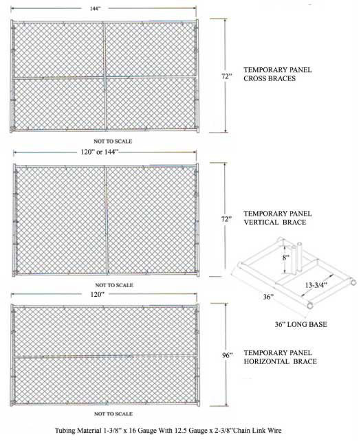 6FT Height Galvanized Chain Link Wire Mesh Temporary Fencing