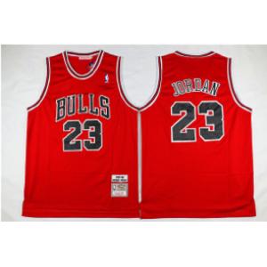 Men's Chicago Bulls #23 Michael Jordan Red 1997-98 Mitchell&Ness Throwback Jersey