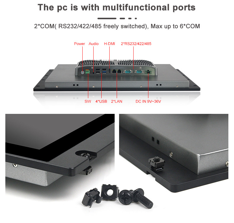 Rack Mounting Capacitive Touch Panel PC Linux 19" industrial HMI panel