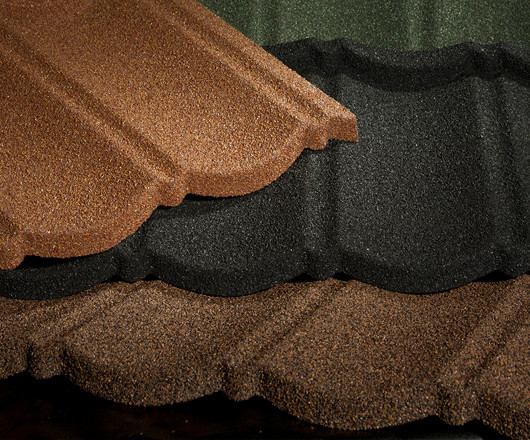 Frost Green Color Stone Coated Bond Tile 0.40mmBMT AZ70 Stone Coated Metal Tile 50 years Warranty Wave Tiles