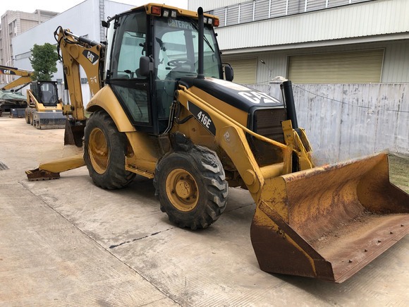 6792 10200 kg Machine Weight Used Caterpillar 416E Backhoe Loader 162 kw Original Now