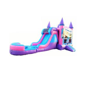 China Princess Inflatable Bouncer Combo Jumping House With Slide Fire - Retardant on sale