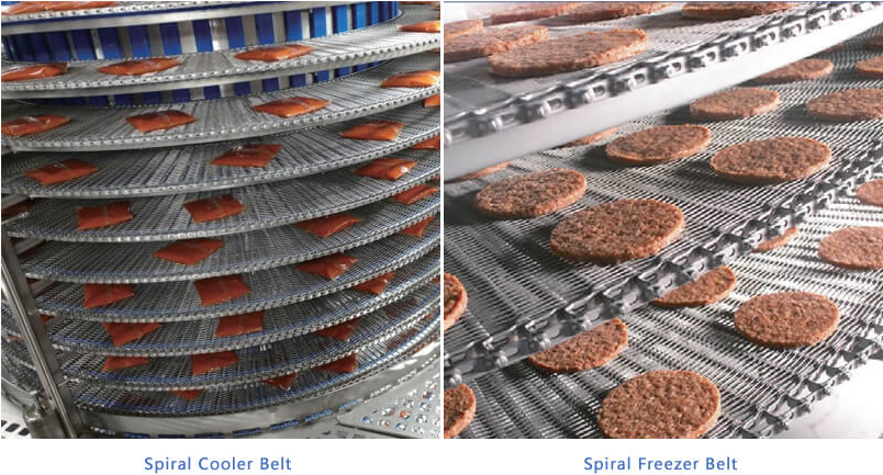 304 Flexible Rod Steel Mesh Conveyor Belt For Cooling Spiral Tower