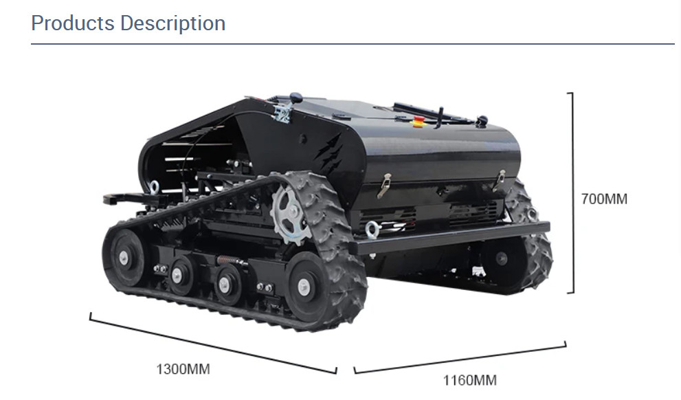 23hp Gasoline Engine Remote Control Lawn Mower Grass Cutter Power 1800W
