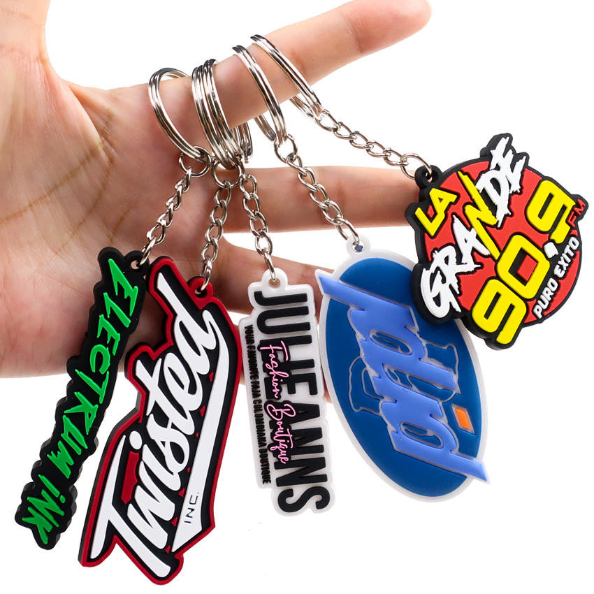Custom Anime Pvc Keychain Cute Silicone Rubber Key Holder Digital Printing