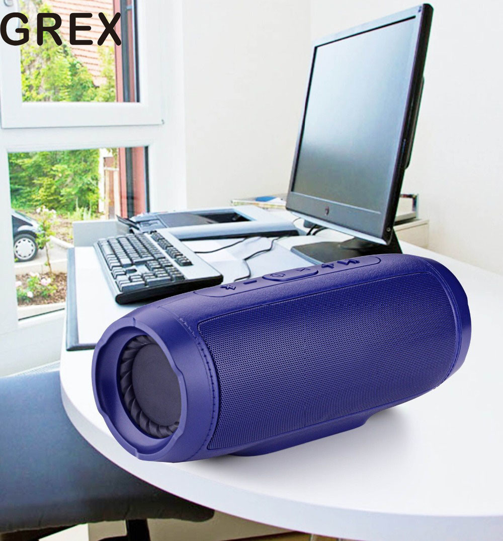 Grex wireless Bluetooth Dual speaker Mini Portable subwoofer TF card Car Handsfree Receive Call Music Suction Mic