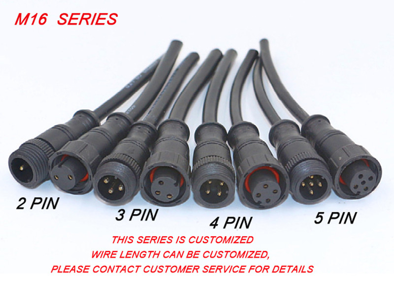 2Pin 8Pin waterproof wire connectors For Outdoor Lighting Equipment