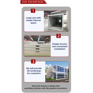 Customized Color Portable Folding Container House 40Ft Flat Folding Container