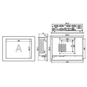 IPPC-0803T1 8" Industrial Touch Panel PC Board Paste J1900 CPU Dual Network 4