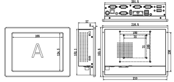 IPPC-0803T1 8" Industrial Touch Panel PC Board Paste J1900 CPU Dual Network 4 Series 4USB