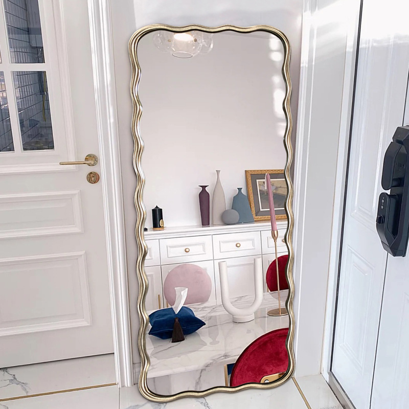 Customized Floor Length Oversized Floor Mirror Wooden Frame 71x32