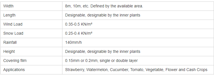 Single-Span Agricultural Greenhouses Solution for Growing Produce