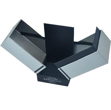 Vertical Unique Double Door Magnetic Closure Gift Box CMYK Paper Rigid Wine Gift
