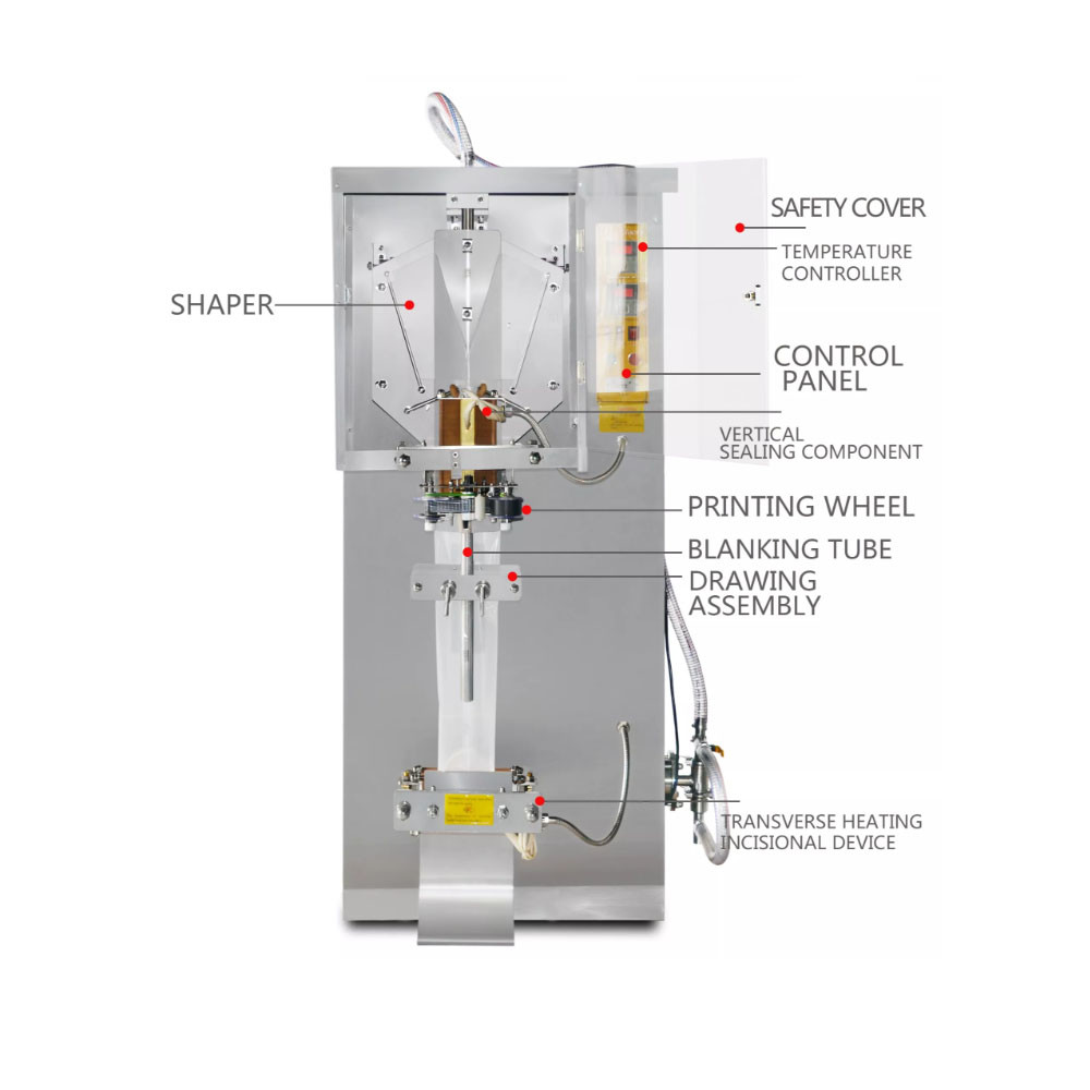 Stainless Steel Structure Automatic Liquid Packaging Machine Vertical Heat Sealing
