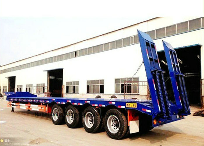 Heavy Duty Gooseneck 4 Axle Lowboy Trailers 80 - 90 ton