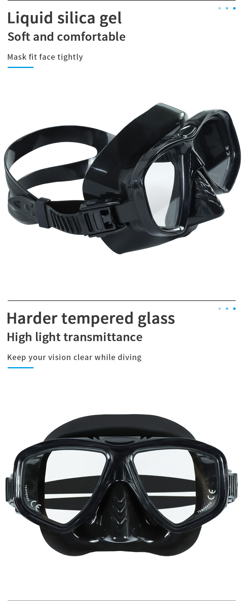 ODM Swimming Scuba Dive Snorkeling Goggles Mask For Adult Waterproof