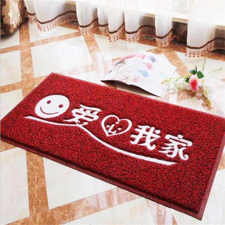 WELCOME pattern spaghetti pvc level loop door mat