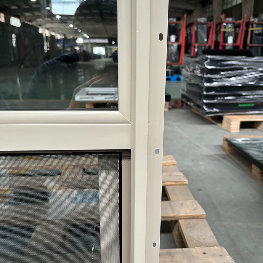 Laminated Glass 3mm Thickness UPVC Single Hung Window Windproof and Easy to Clean
