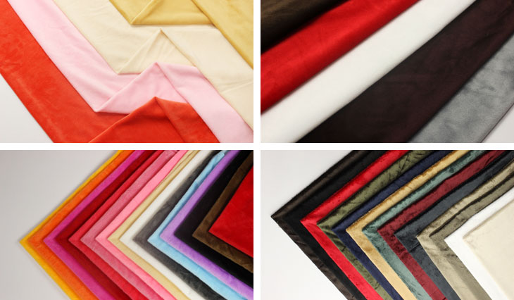classic colorful Soft Toy Making Fabric baby textiles velboa polyester