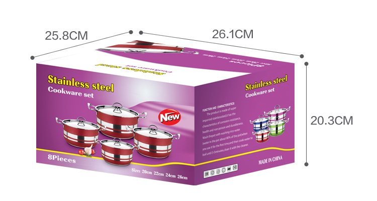 Kitchen Cookware Sets Non Stick Colorful Stainless Steel Sets Cooking Pots
