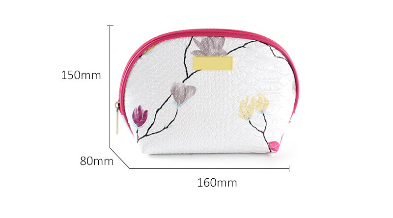 Zipper Waterproof Travel Cosmetic PU Makeup Bag