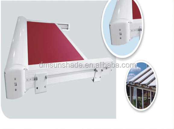 Outdoor Motorized Skylight / Sunroom Roof Retractable Awnings Conservatory Awning