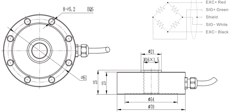 Waterproof Round Load Cell Transmitter