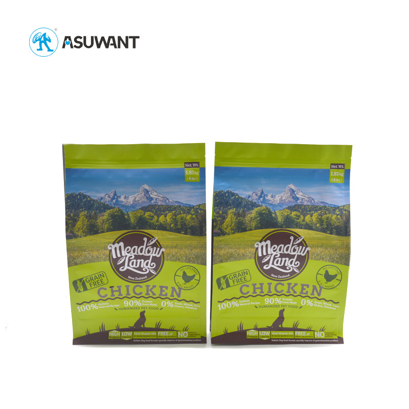 Digital Printing 1lb Resealable Stand Up Pouch Mylar Ziplcok Bags For Pet Dog Cat Food