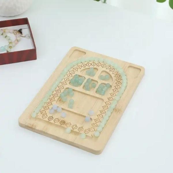 Bamboo Bead Design Board Tray Jewelry Making Bead Board Bracelet Making DIY