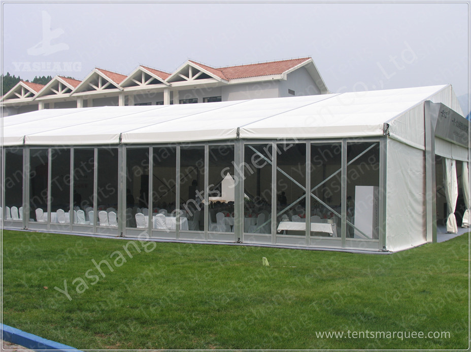 8X12m Small Width Outdoor Event Tent Aluminum Alloy Frame Transparent Windows