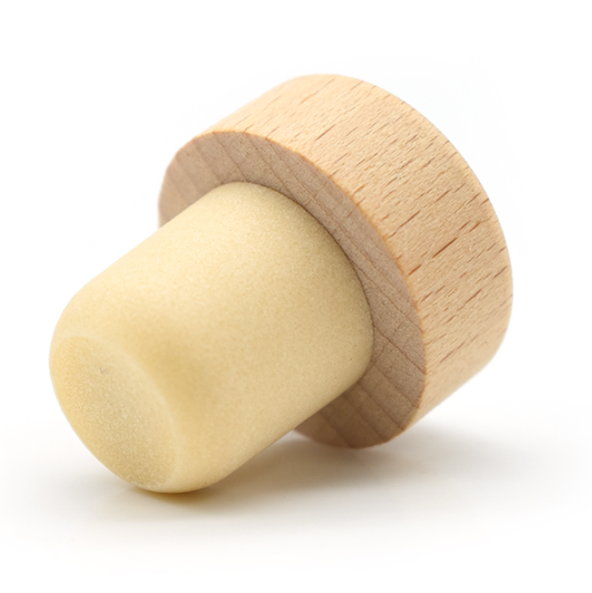 Wine Bottle Stopper Aluminum Cap Synthetic Cork Wooden Synthetic Bar Top Cork