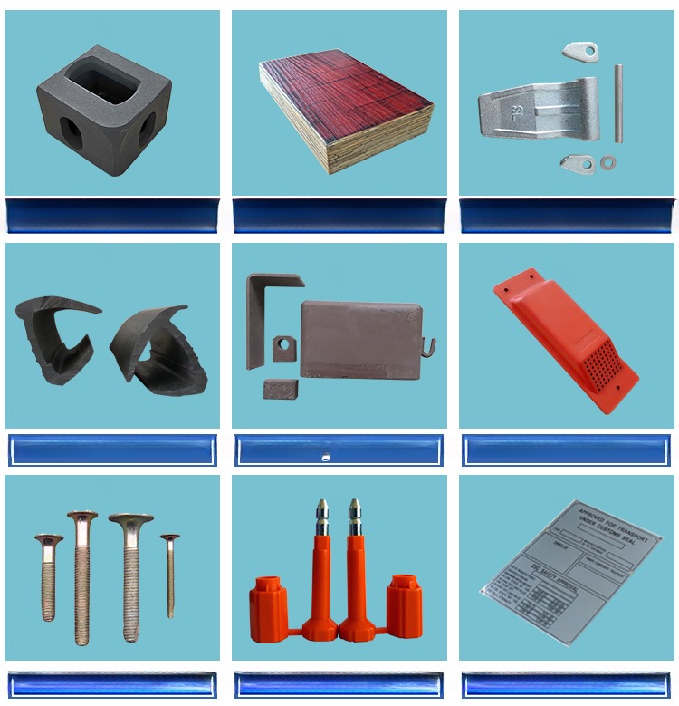 Professional Supply Standard 20ft 40ft HC ISO Shipping Container Spare Parts and Accessories with Hard Wood Floor Material