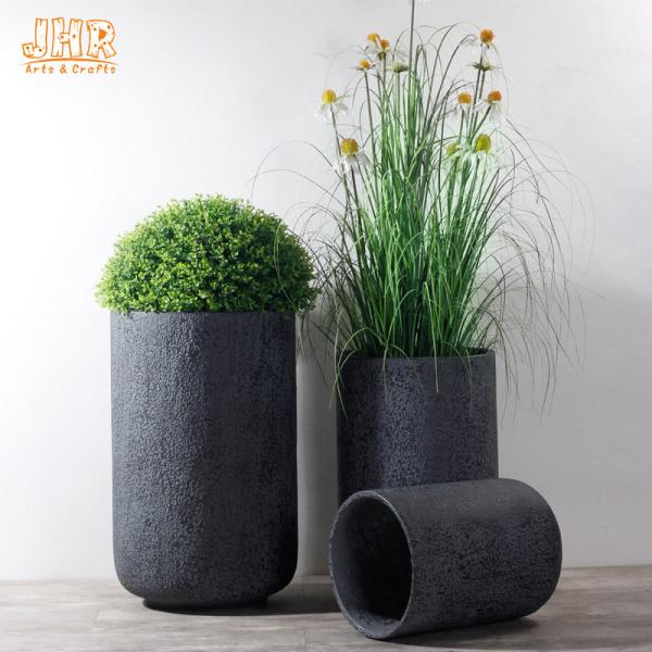 Big Planter Fiber Clay Flower Pots Outdoor Tall Planters MGO Planters Garden