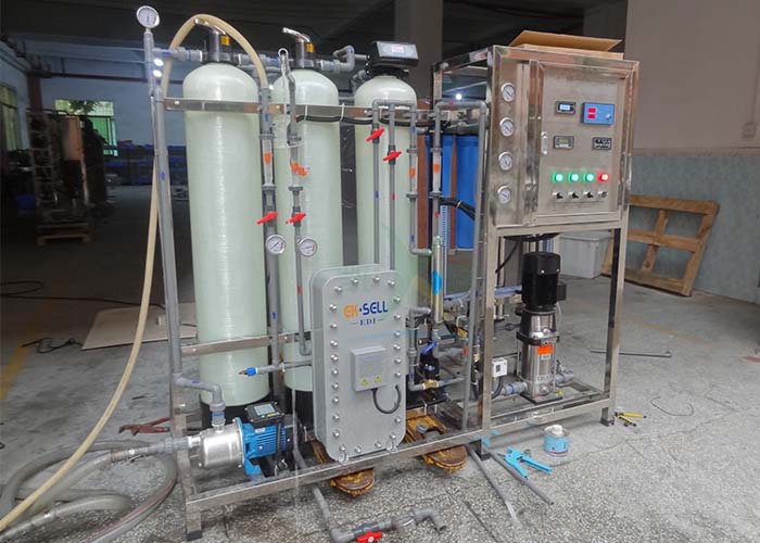 Small Ultrapure Water Purification System For Electrolysis Machine 250 500LPH 5m3/H