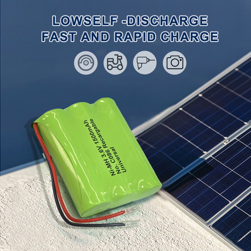 1500mah 3.6A AA NiMH Battery Pack For Electricity Meter And Solar Light