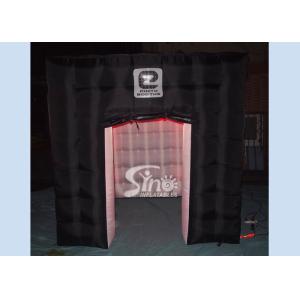 8x8 ft black cube colorful LED inflatable photo booth with custom logo printed