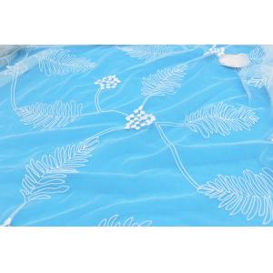 China Mesh Allover Leaf Lace Fabric With Polyester Water Soluble Embroidered on sale