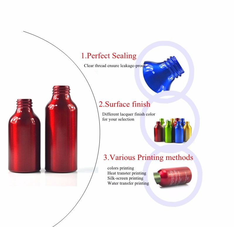 250ml 20mm Aluminium Cosmetic Packaging 4 Oz Aluminum Spray Bottle Bulk