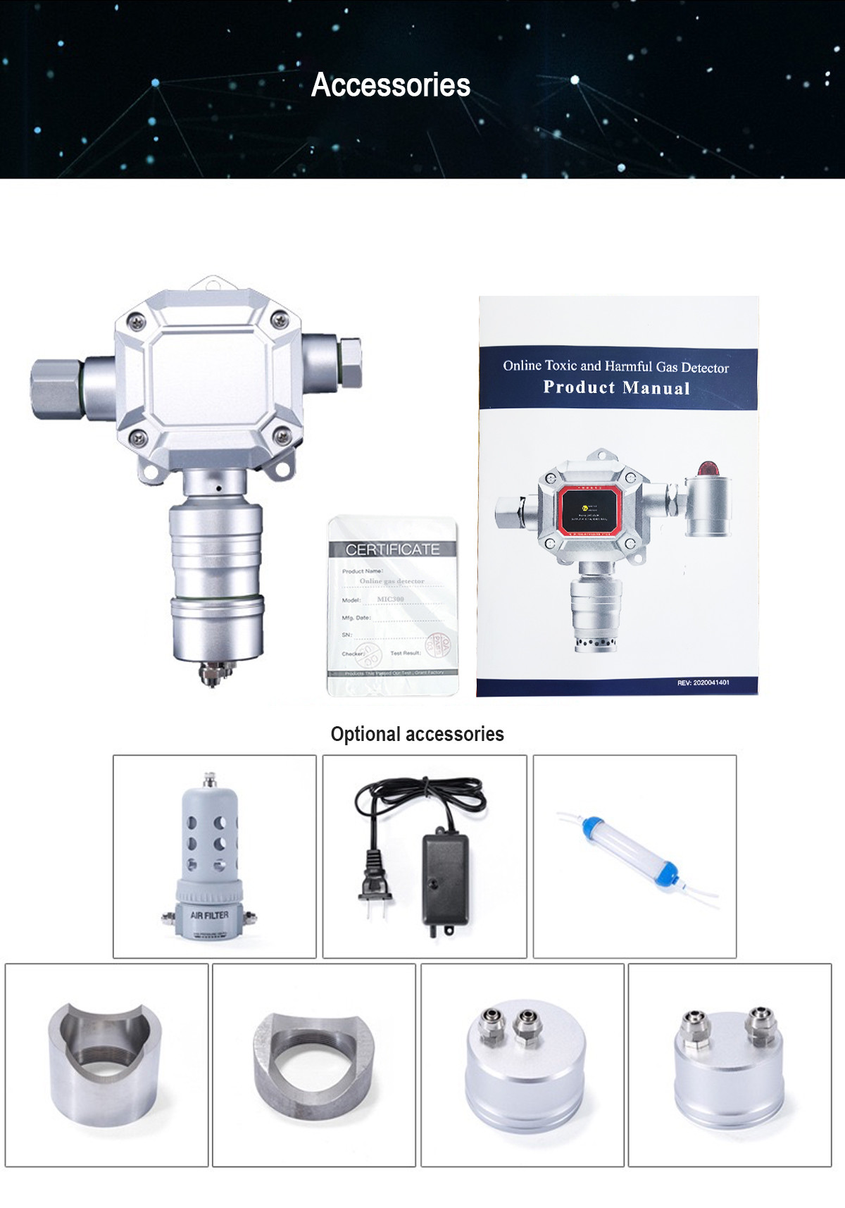 Zetron MIC300-CH4-I Online Gas Methane Detector Infrared Single Gas Monitor