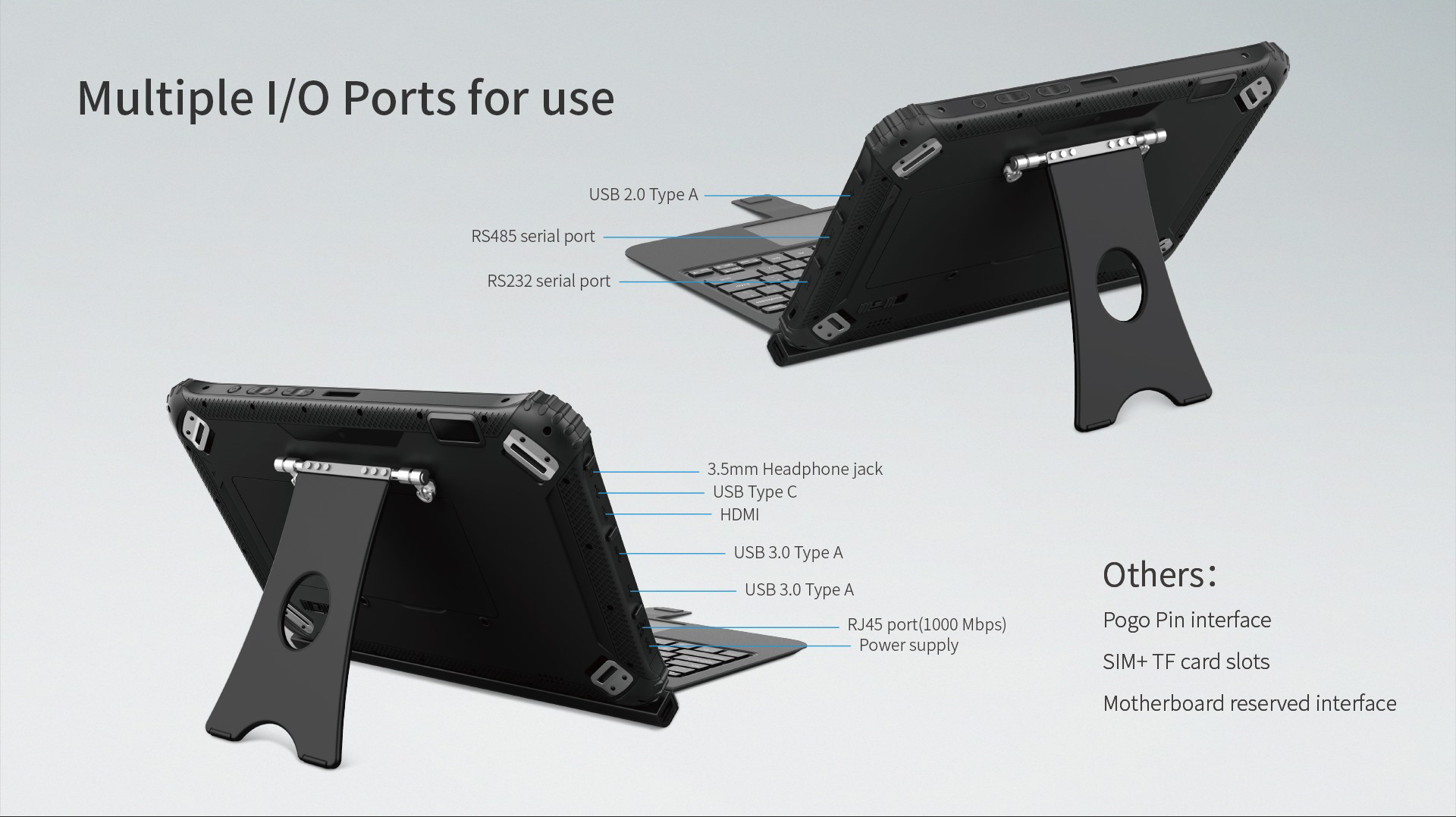 12.2" Rugged Laptop Tablet 2 in 1 with 16GB RAM and Intel Processor Tough Notebooks