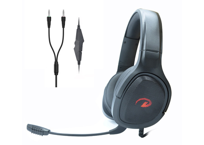 Metal Detachable Wired Gaming Headset 40mm Driver Ergonomic With Microphone