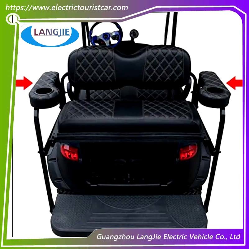 Club Car Golf Car Diamond Armrest Rear Seat Kit With Cup Holder