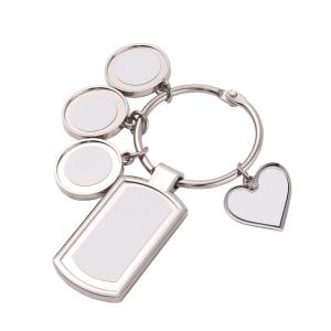 Custom Promotional Gift Keychain Blank Design Sublimation Charms Set Keychains