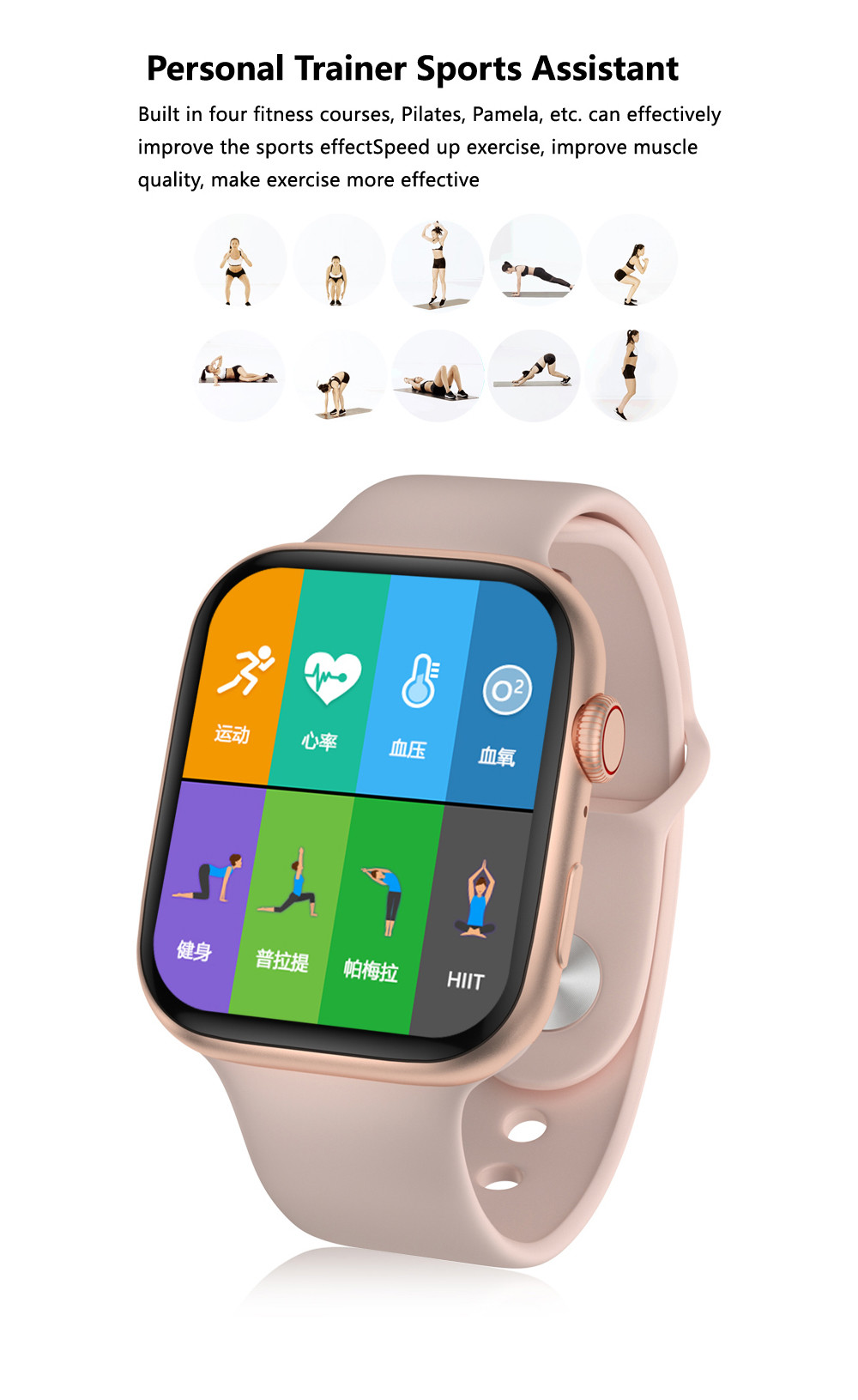 2021 Original IWO YY21 Smart Watch Call 44mm Fitness Tracker Heart Rate Monitor Blood Pressure SmartWatch IOS Android P